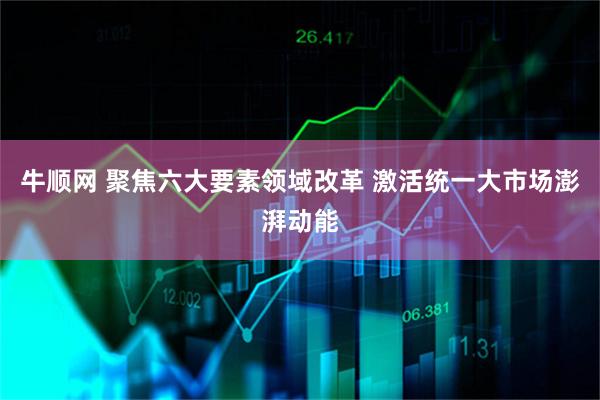 牛顺网 聚焦六大要素领域改革 激活统一大市场澎湃动能