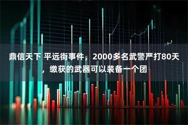 鼎信天下 平远街事件，2000多名武警严打80天，缴获的武器可以装备一个团